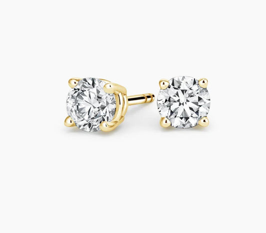 Round studs 1.75 ct total weight