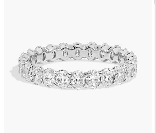 3 ct oval eternity band