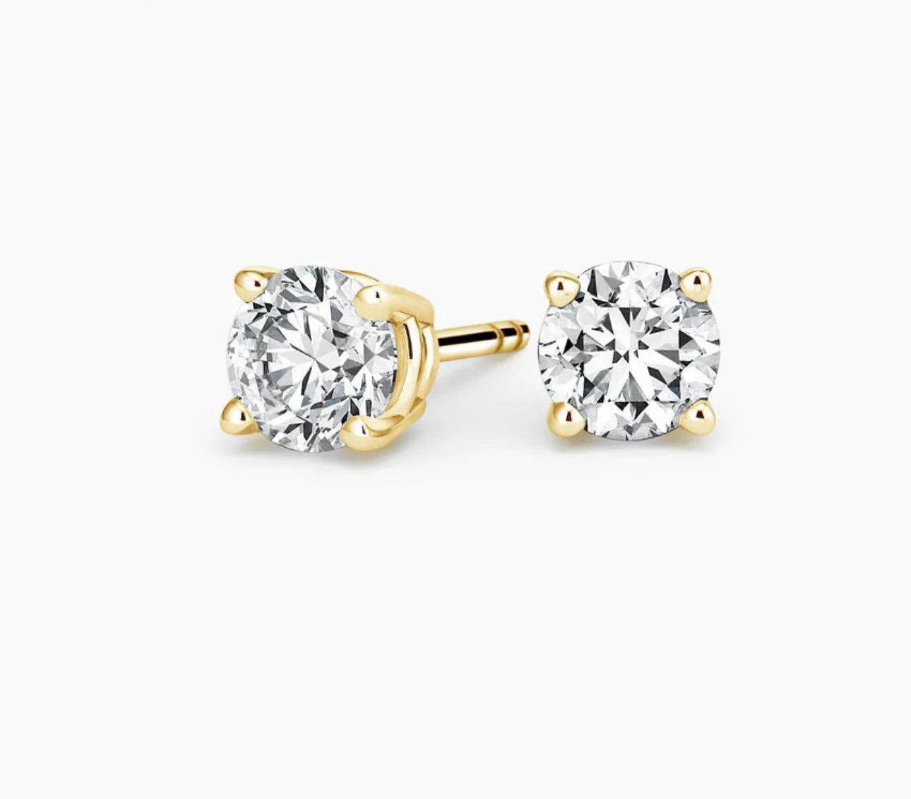 Round studs 4.25 ct total weight