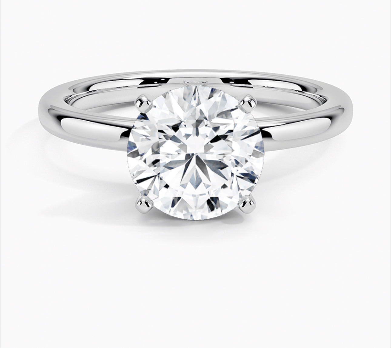 1 ct total weight round solitaire ring